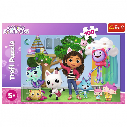Puzzle Trefl 100 Gabbys Dollhouse Prietenii Lui Gabby [2]