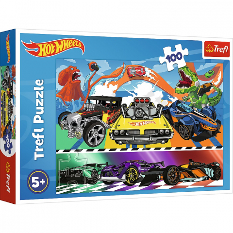 Puzzle Trefl 100, Hot Wheels - Mașinile de Curse [0]