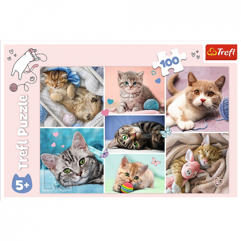 Puzzle Trefl 100, În Lumea Pisicilor [2]