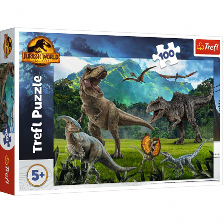 Jocuri si articole copii - Puzzle Trefl 100 Piese Jurassic World Lumea Dinozaurilor 