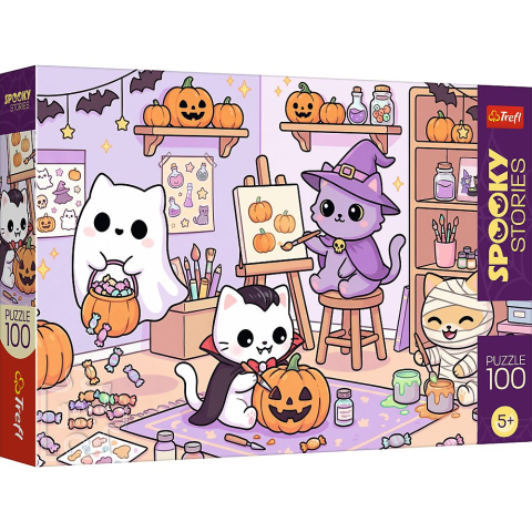 Puzzle personaje - PUZZLE TREFL 100 POVESTI INFRICOSATOARE MICUL ATELIER DE MAGIE