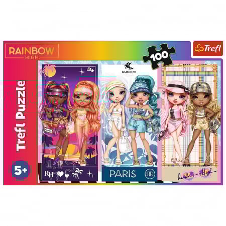 Puzzle Trefl 100 Rainbow High Păpușile Deosebite  [2]
