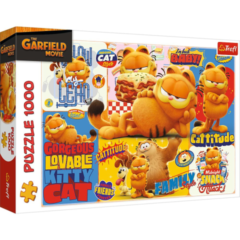 Puzzle personaje - PUZZLE TREFL 1000 AVENTURILE LUI GARFIELD
