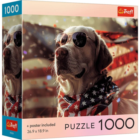 Puzzle personaje - PUZZLE TREFL 1000 COLECTIA SUA CAINE AMERICAN POSTER INCLUS