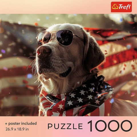 PUZZLE TREFL 1000 COLECTIA SUA CAINE AMERICAN POSTER INCLUS [2]