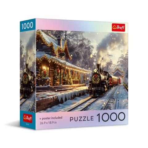 Puzzle personaje - PUZZLE TREFL 1000 COLECTIA SUA CHRISTMAS EXPRESS POSTER INCLUS