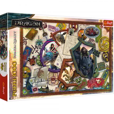Jocuri si articole copii - PUZZLE TREFL 1000 CUM SA ITI DRESEZI DRAGONUL EROII