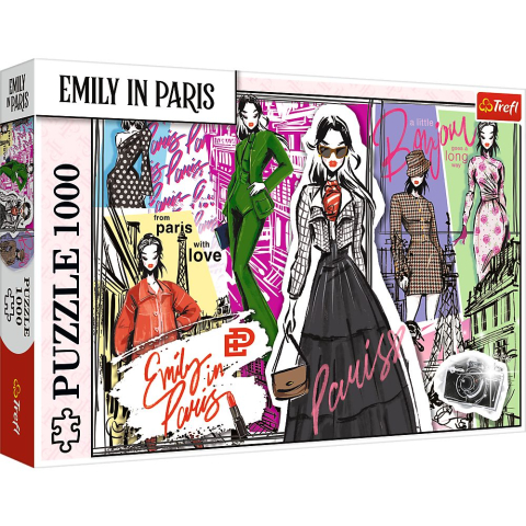 Puzzle personaje - PUZZLE TREFL 1000 EMILY LA PARIS INSPIRATIE IN MODA