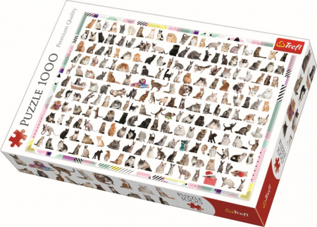 Puzzle Trefl adulti - Puzzle Trefl 1000 Pisici - 208 la Număr 