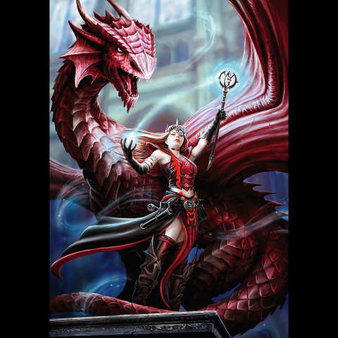 PUZZLE TREFL 1000 PREMIUM PLUS FANTASY VRAJITOAREA SCARLET SI DRAGONUL [1]