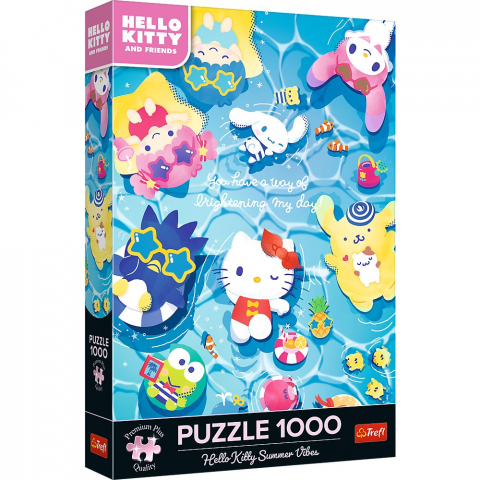 Jocuri si articole copii - PUZZLE TREFL 1000 PREMIUM PLUS HELLO KITTY RELAXARE DE VARA
