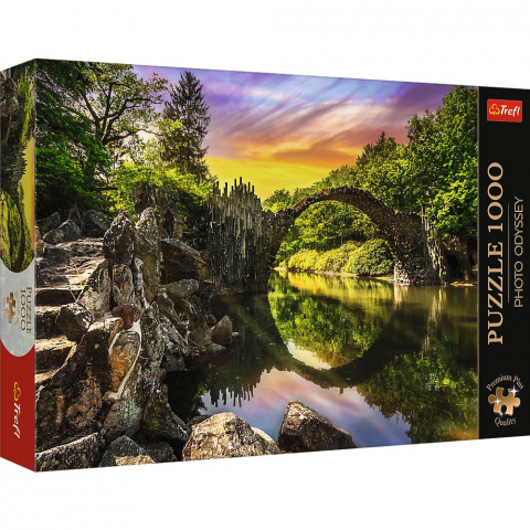Jocuri si articole copii - PUZZLE TREFL 1000 PREMIUM PLUS PHOTO ODYSSEY PODUL RAKOTZ DIN KROMLAU GERMANIA