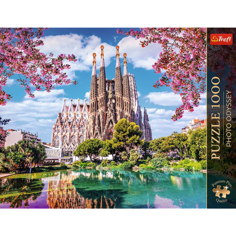 PUZZLE TREFL 1000 PREMIUM PLUS PHOTO ODYSSEY SAGRADA FAMILIA BARCELONA SPANIA [2]