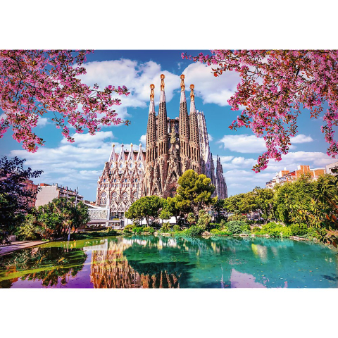 PUZZLE TREFL 1000 PREMIUM PLUS PHOTO ODYSSEY SAGRADA FAMILIA BARCELONA SPANIA [1]