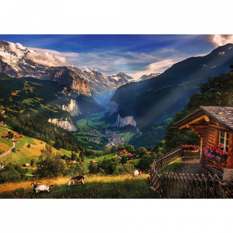 Puzzle Trefl 1000 Premium Plus Photo Odyssey Valea Lauterbrunnen Elvetia [1]