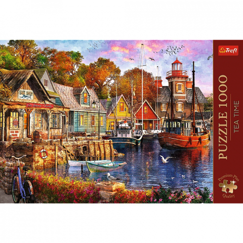 Puzzle Trefl 1000 Premium Plus Tea Time Portul Minunat [2]