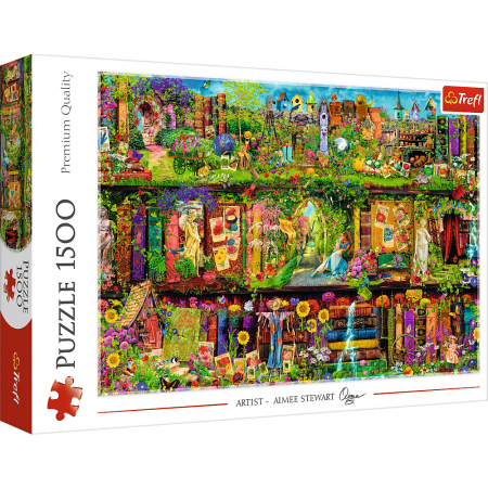 Jocuri si articole copii - Puzzle Trefl 1500 Fairy Bookcase, Aimee Stewart 