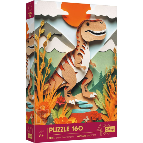 Jocuri si articole copii - PUZZLE TREFL 160 PAPER ART 3D DINOZAUR