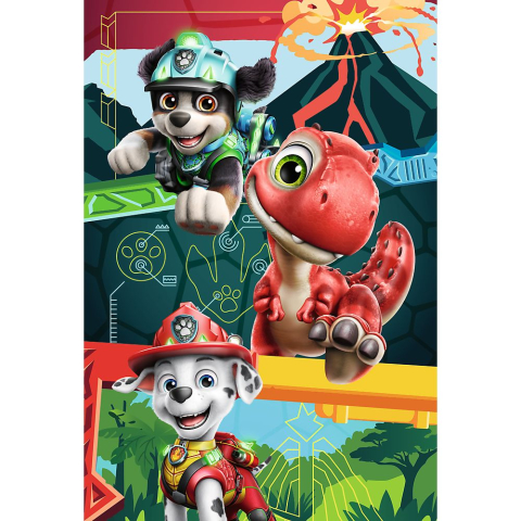 PUZZLE TREFL 160 PREMIUM PLUS KIDS PATRULA CATELUSILOR AVENTURA CU DINOZAURI PLUS POSTER [1]