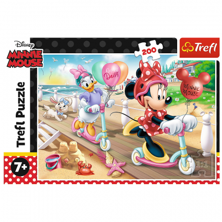 Puzzle Trefl 200 Minnie Distracție la Plajă  [2]
