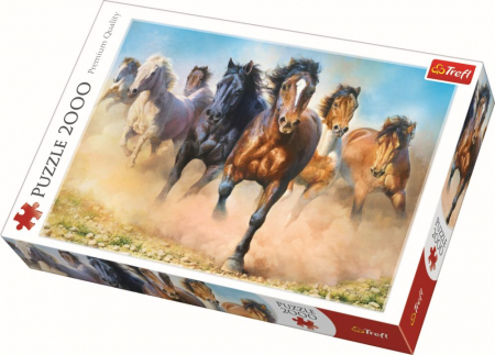 Puzzle Trefl adulti - Puzzle Trefl 2000 Herghelie de Cai Galopând 