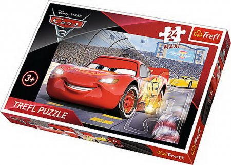 Jocuri si articole copii - Puzzle Trefl 24 Maxi Campionul McQueen Cars 3 