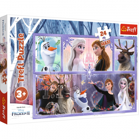 Jocuri si articole copii - Puzzle Trefl 24 Maxi Frozen 2, O Lume Magica 