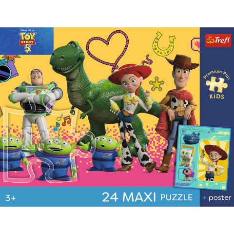 PUZZLE TREFL 24 MAXI PREMIUM PLUS KIDS TOY STORY 5 SI PRIETENII CU POSTER [3]