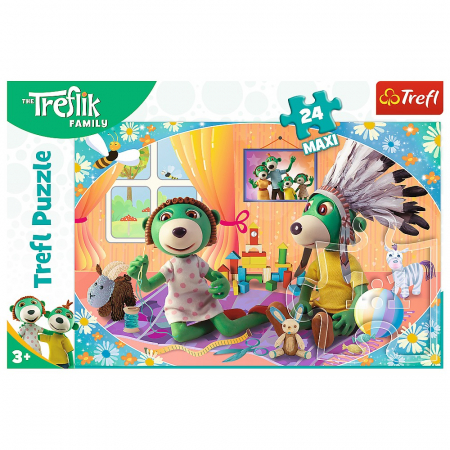 Puzzle Trefl 24 Maxi Treflik Familia Fericită  [2]