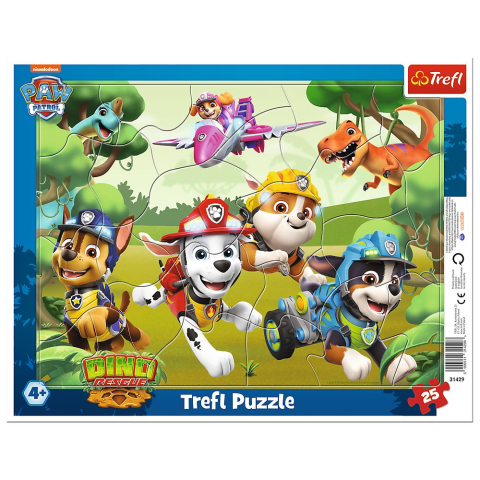 Puzzle personaje - PUZZLE TREFL 25 PATRULA CATELUSILOR TRUCURI DE CASCADORII PENTRU CAINI