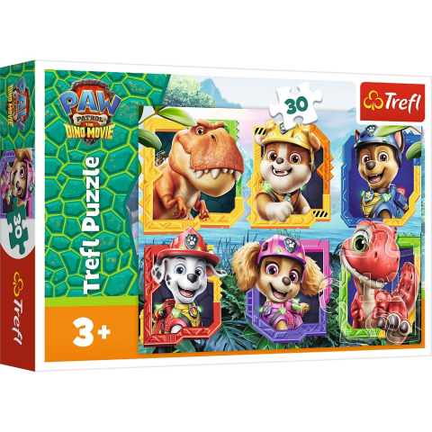 Puzzle personaje - PUZZLE TREFL 30 PATRULA CATELUSILOR INSULA DINOZAURILOR