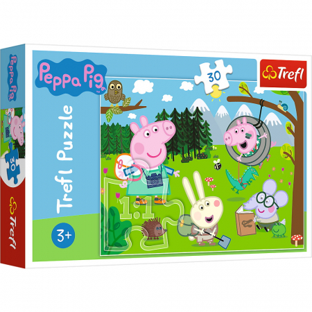 Jocuri si articole copii - Puzzle Trefl 30 Peppa Pig în Drumetie