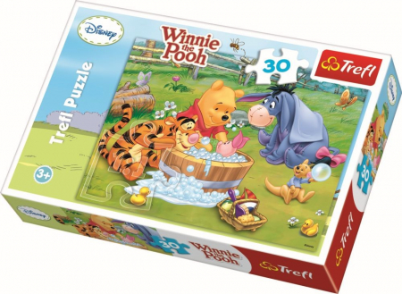 Jocuri si articole copii - Puzzle Trefl 30 Piglet Face o Baie 