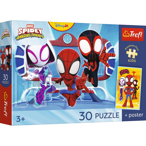 Puzzle - PUZZLE TREFL 30 PREMIUM PLUS KIDS SPIDEY IN ACTIUNE PLUS POSTER