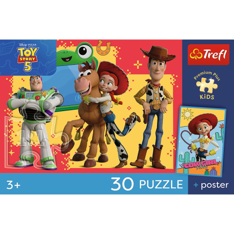 PUZZLE TREFL 30 PREMIUM PLUS KIDS TOY STORY 5 AVENTURILE CU JUCARII CU POSTER [3]