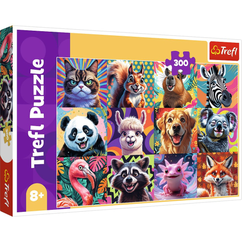 Jocuri si articole copii - PUZZLE TREFL 300 PORTRETE AMUZANTE DE ANIMALE