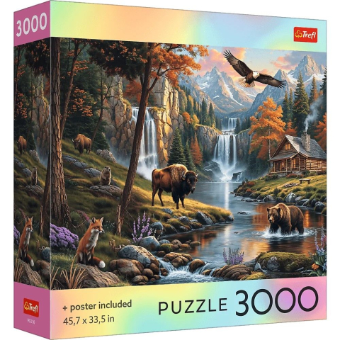 Puzzle personaje - PUZZLE TREFL 3000 COLECTIA SUA NATURA SALBATICA POSTER INCLUS