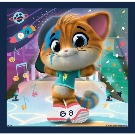 Puzzle Trefl 3in1 44 Cats Pisicile Drăgălașe  [1]