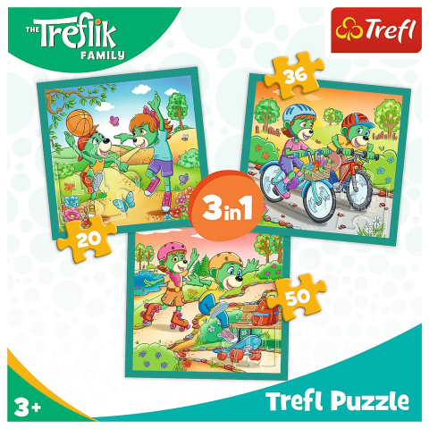 PUZZLE TREFL 3IN1 INTALNIREA FAMILIEI TREFELIK [4]
