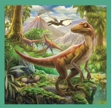 Puzzle Trefl 3in1 Lumea Extraordinară a Dinozaurilor [2]