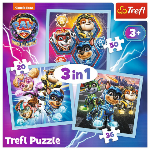Puzzle Trefl 3 în 1, Patrula Cățelușilor - Puterea Cățeilor [4]