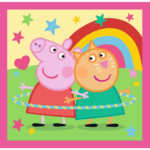 PUZZLE TREFL 3IN1 PEPPA PIG SI PRIETENII [1]