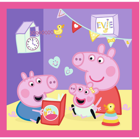 PUZZLE TREFL 3IN1 PEPPA PIG SI PRIETENII [2]