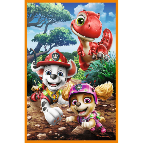 PUZZLE TREFL 3X80 PATRULA CATELUSILOR EROII DINOZAURILOR [3]
