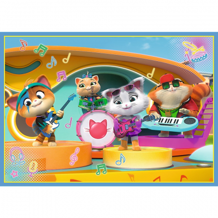 Puzzle Trefl 44 Cats 4in1 Echipa Pisicilor  [4]