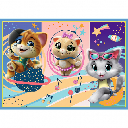 Puzzle Trefl 44 Cats 4in1 Echipa Pisicilor  [3]