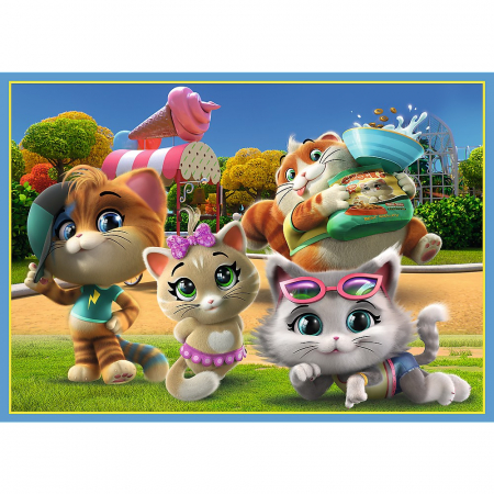 Puzzle Trefl 44 Cats 4in1 Echipa Pisicilor  [2]
