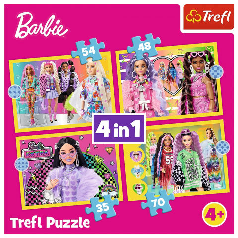 Puzzle Trefl 4 în 1 - Barbie: Minunata Lume [5]