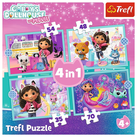 PUZZLE TREFL 4IN1 MAREA AVENTURA A LUI GABBY [5]