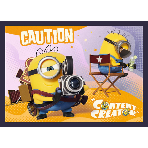 PUZZLE TREFL 4IN1 NOILE AVENTURI ALE MINIONILOR [3]